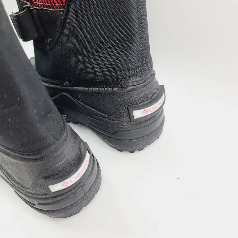 Columbia Girl's Black Red Powderbug Plus II‎ BY1327-601 Winter Boots Size 3